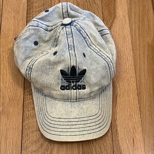 Adidas Light Blue Denim Cap with Black Logo